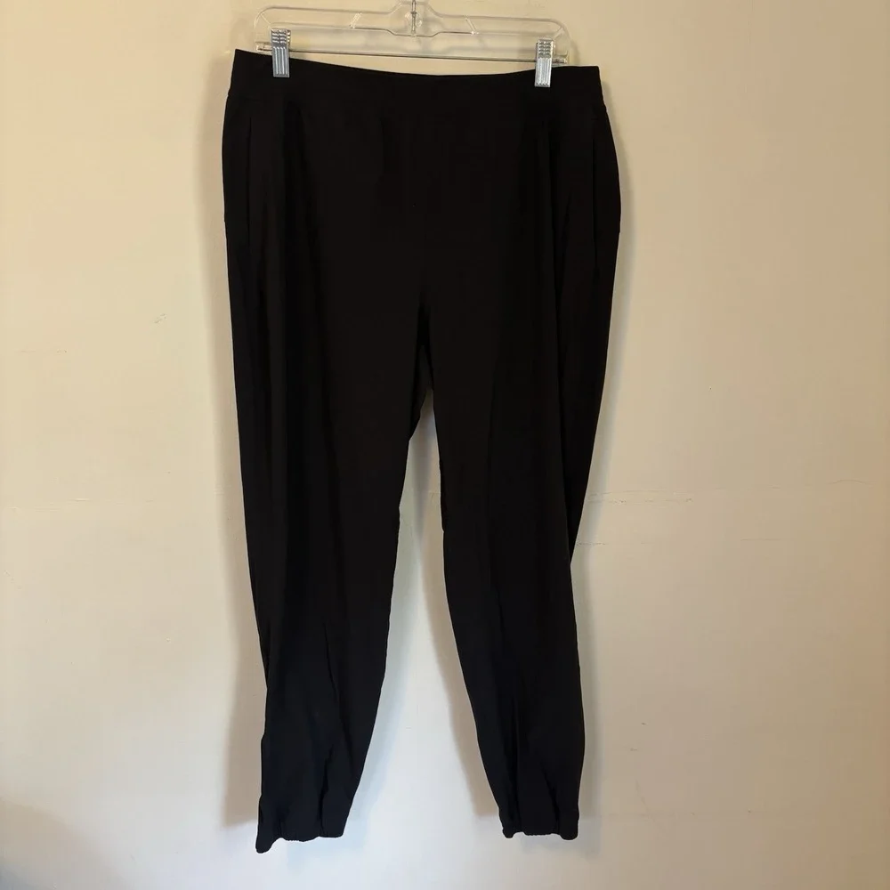 Lululemon Adapted State High Rise Jogger US 12 Black Ankle Zip 28